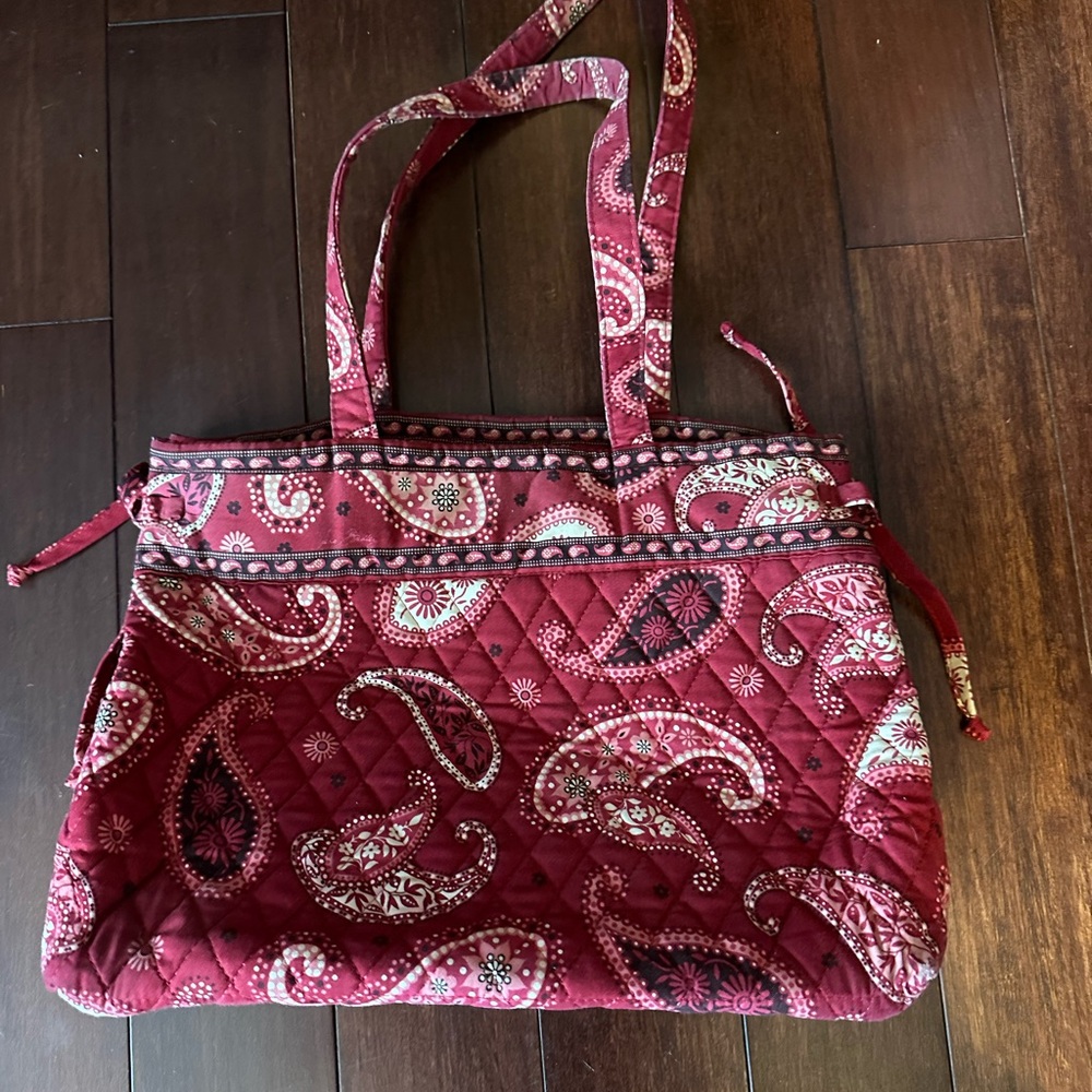 Vera Bradley red paisley tote
